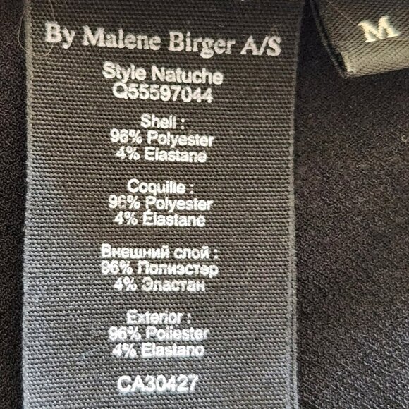 By Malene Birger side drape/ruching hi-lo black t-shirt Dress Sz M - Picture 11 of 11